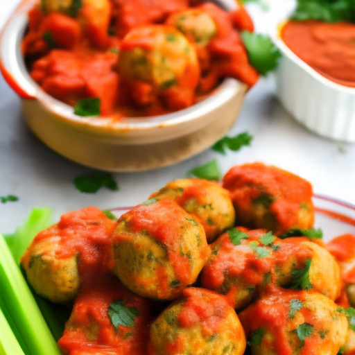 Baked Buffalo Chicken Meatballs