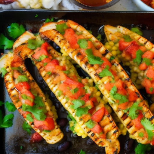 Brazilian Grilled Garlic Butter Lobster Tails With Farofa And Black Beans