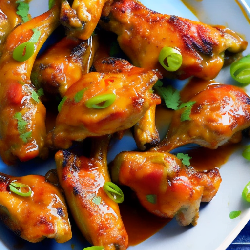 Caribbean Grilled Mango Habanero Chicken Wings