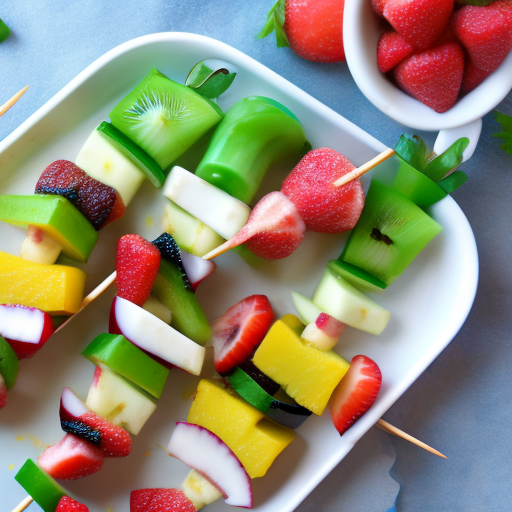 Fruit Kabobs with Yogurt Dip