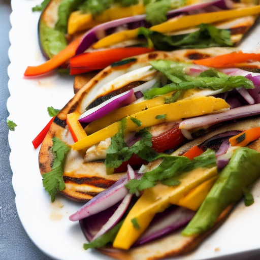 Grilled Vegetable Flatbread with Hummus