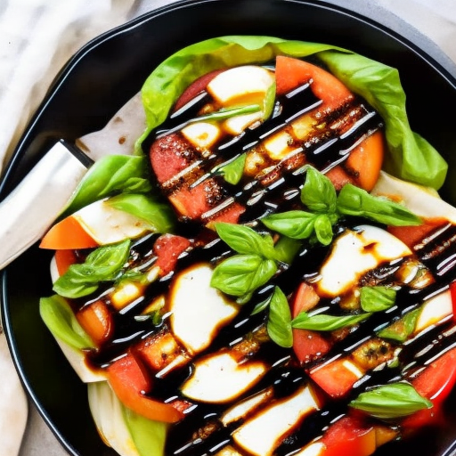 Italian Grilled Caprese Salad With Balsamic Glaze