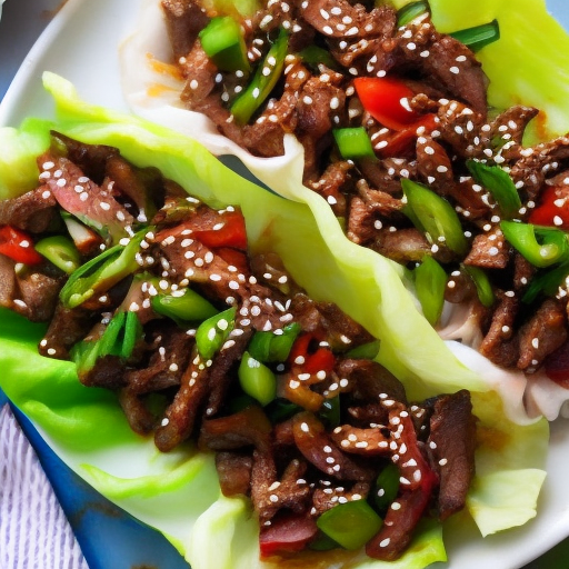 Korean Grilled Bulgogi Beef Lettuce Wraps