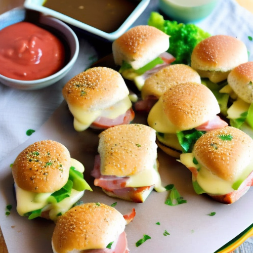 Mini Ham and Swiss Sliders with Dijon Mustard Sauce