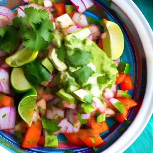 Peruvian Grilled Ceviche With Lime And Cilantro