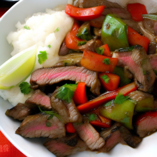 Peruvian Grilled Lomo Saltado Steak Stir-Fry