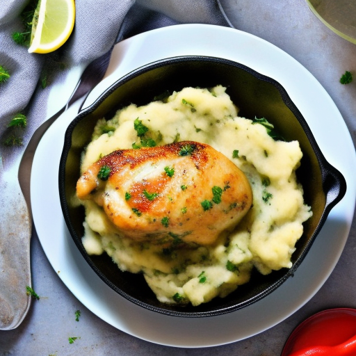 Savory Herb Chicken with Garlic Mashed Potatoes