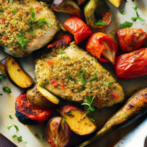 Savory Herb-Crusted Chicken with Roasted Vegetables