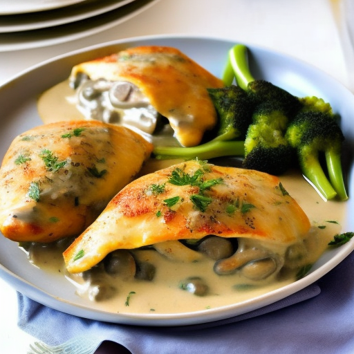 Savory Stuffed Chicken Breasts with Creamy Mushroom Sauce