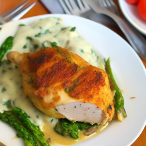 Savory Stuffed Chicken with Creamy Garlic Sauce