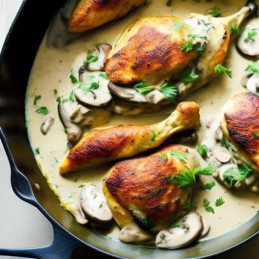 Savory Stuffed Chicken with Creamy Mushroom Sauce