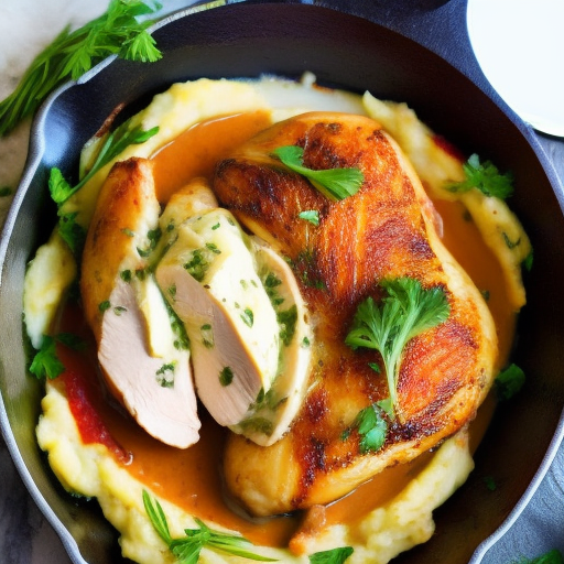 Savory Stuffed Chicken with Garlic Mashed Potatoes