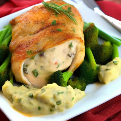 Savory Stuffed Chicken with Garlic Mashed Potatoes