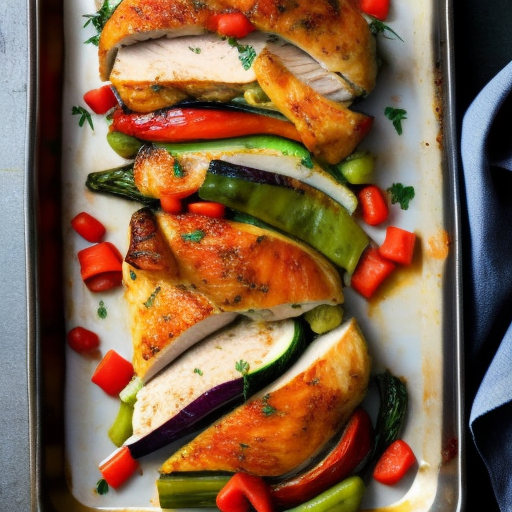 Savory Stuffed Chicken with Roasted Vegetables