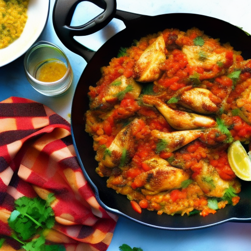 Spanish Grilled Chicken Paella