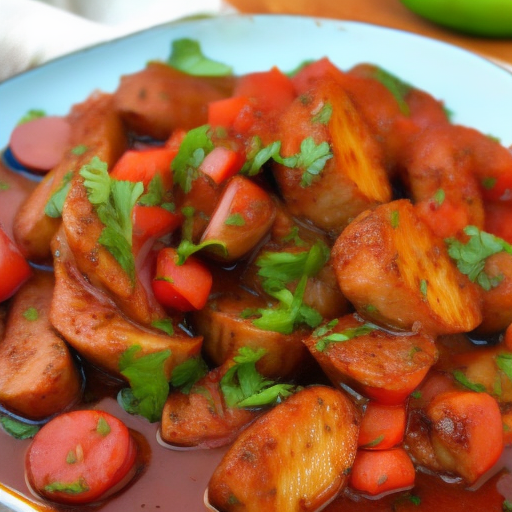 Spanish Grilled Chorizo With Red Wine Sauce