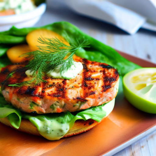 Swedish Grilled Salmon Burgers With Dill Aioli