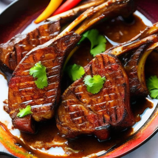 Turkish Grilled Lamb Chops With Pomegranate Molasses Glaze