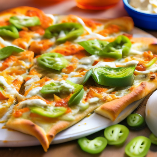 Buffalo Chicken Ranch Buffalo Pizza