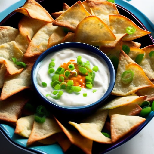 Crab Rangoon Dip with Wonton Chips