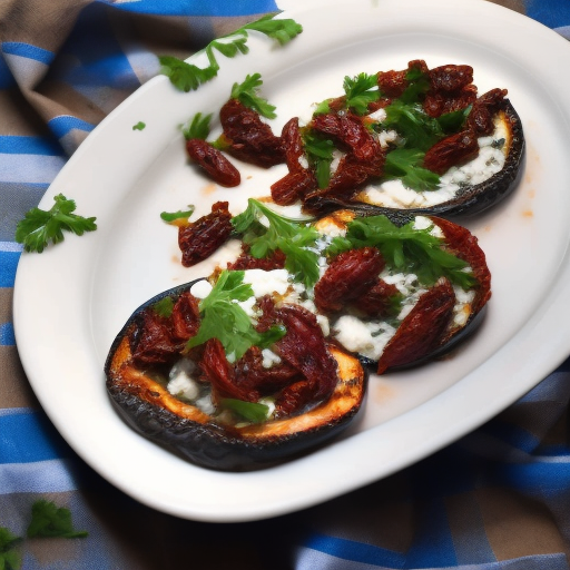 Grilled Portobello Mushroom Caps with Goat Cheese and Sun-Dried Tomatoes