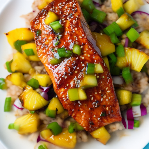 Hawaiian Grilled Teriyaki Salmon With Pineapple Salsa