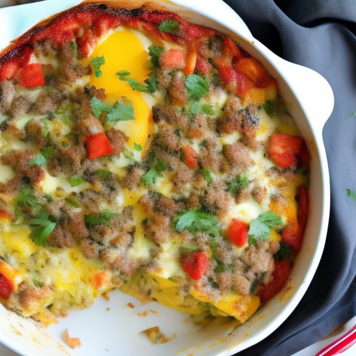 Morning Delight: Savory Sausage and Egg Breakfast Bake