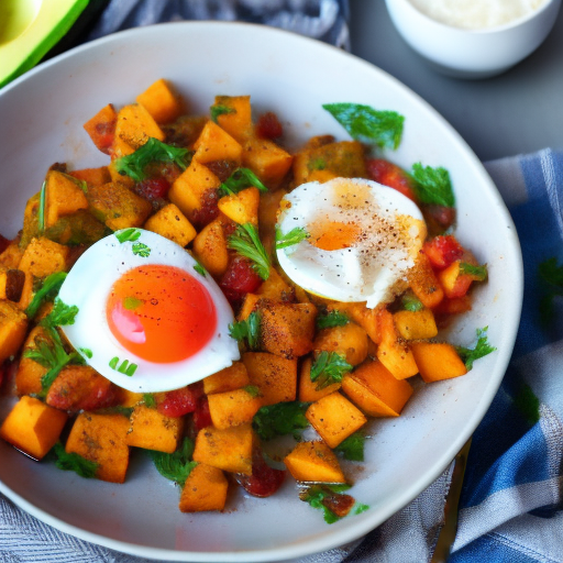 Morning Delight: Sweet Potato and Egg Breakfast Hash