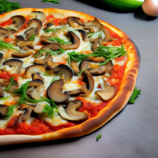 Mushroom & Onion Rome Pizza