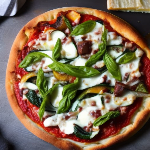 Roasted Vegetable & Ricotta Genoa Pizza