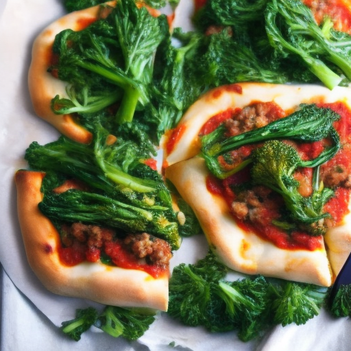 Sausage & Broccoli Rabe Rome Pizza