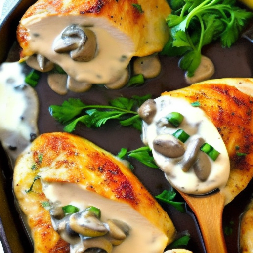 Savory Stuffed Chicken Breasts with Creamy Mushroom Sauce