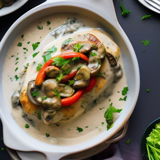 Savory Stuffed Chicken Breasts with Creamy Mushroom Sauce