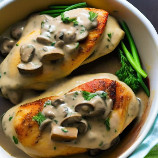 Savory Stuffed Chicken Breasts with Creamy Mushroom Sauce