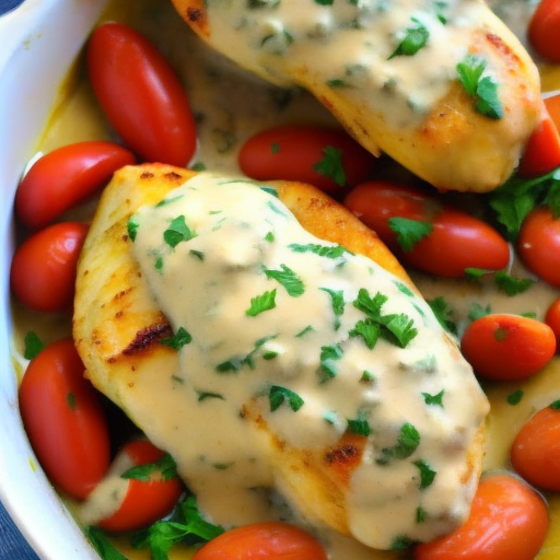 Savory Stuffed Chicken with Creamy Garlic Sauce