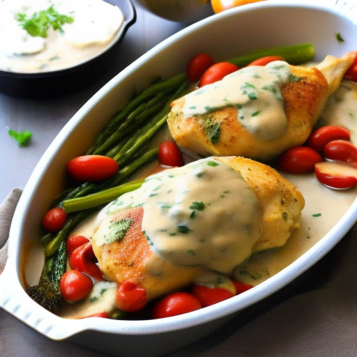 Savory Stuffed Chicken with Creamy Garlic Sauce