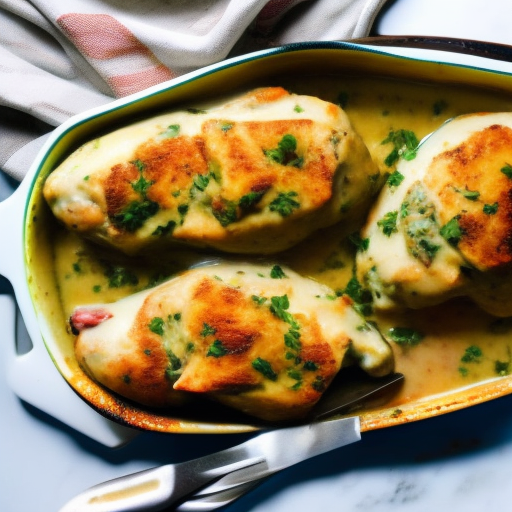 Savory Stuffed Chicken with Creamy Garlic Sauce