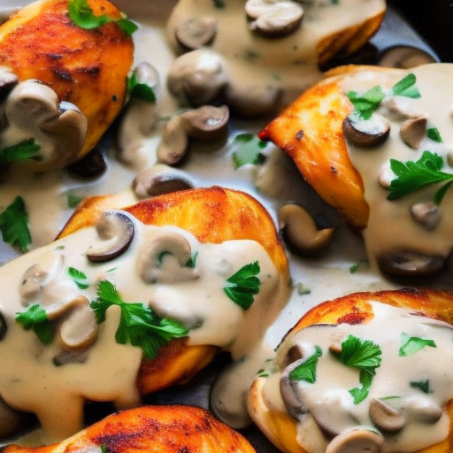 Savory Stuffed Chicken with Creamy Mushroom Sauce