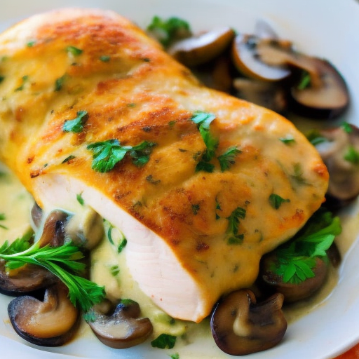 Savory Stuffed Chicken with Creamy Mushroom Sauce