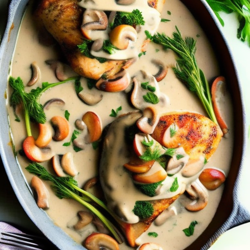 Savory Stuffed Chicken with Creamy Mushroom Sauce