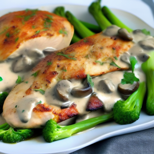 Savory Stuffed Chicken with Creamy Mushroom Sauce