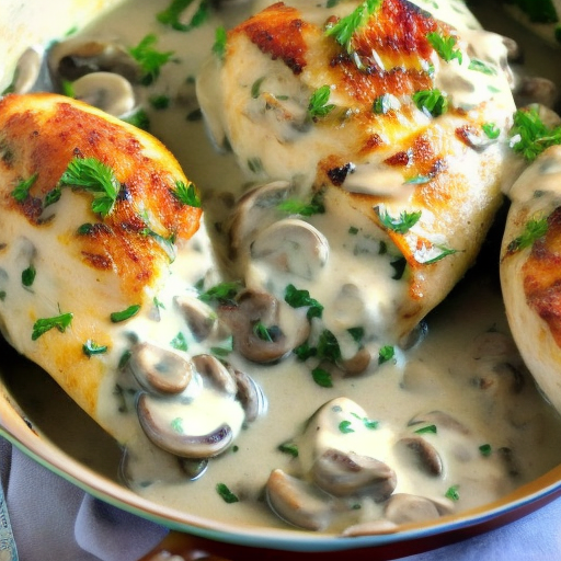 Savory Stuffed Chicken with Creamy Mushroom Sauce