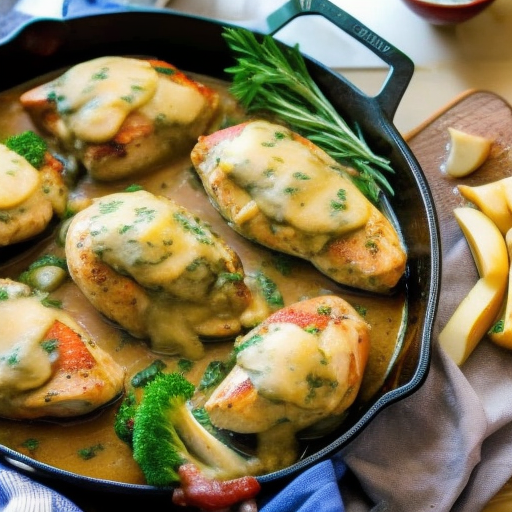 Savory Stuffed Chicken with Garlic Butter Sauce