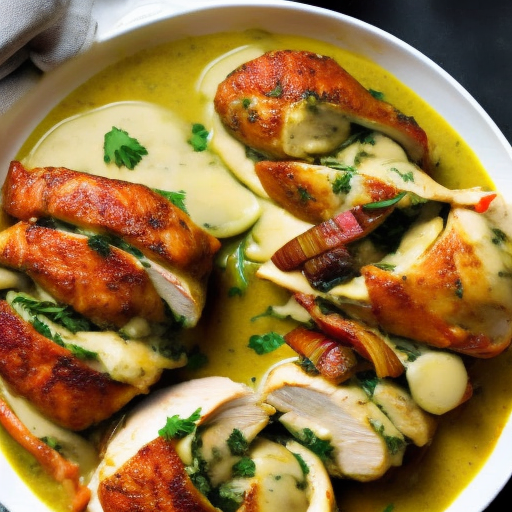 Savory Stuffed Chicken with Garlic Butter Sauce