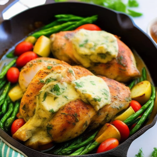 Savory Stuffed Chicken with Garlic Herb Butter