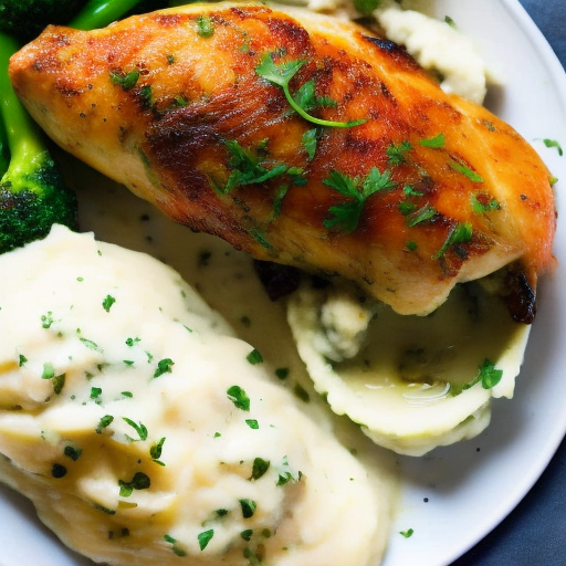 Savory Stuffed Chicken with Garlic Mashed Potatoes