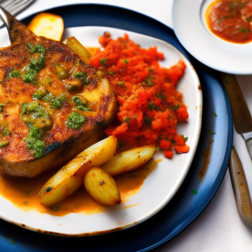 Spanish Grilled Pork Chops With Garlic And Paprika Sauce And Patatas Alioli