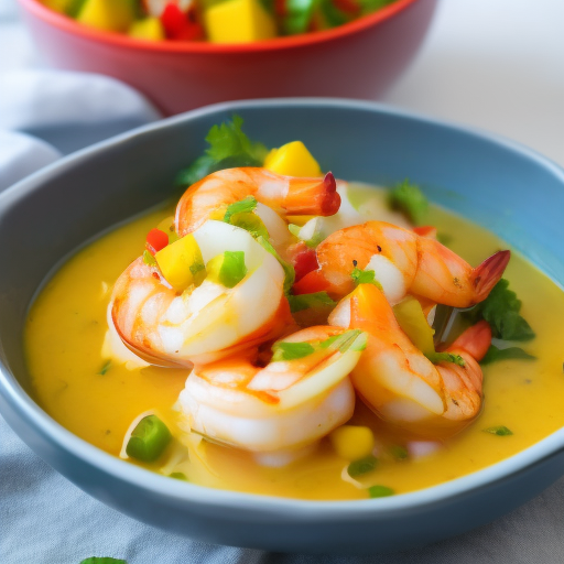 Spicy Shrimp Cocktail with Mango Salsa