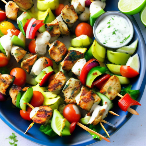 Turkish Grilled Chicken Shish Kebabs With Yogurt Sauce