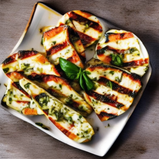 Argentinean Grilled Provoleta Cheese With Oregano And Olive Oil